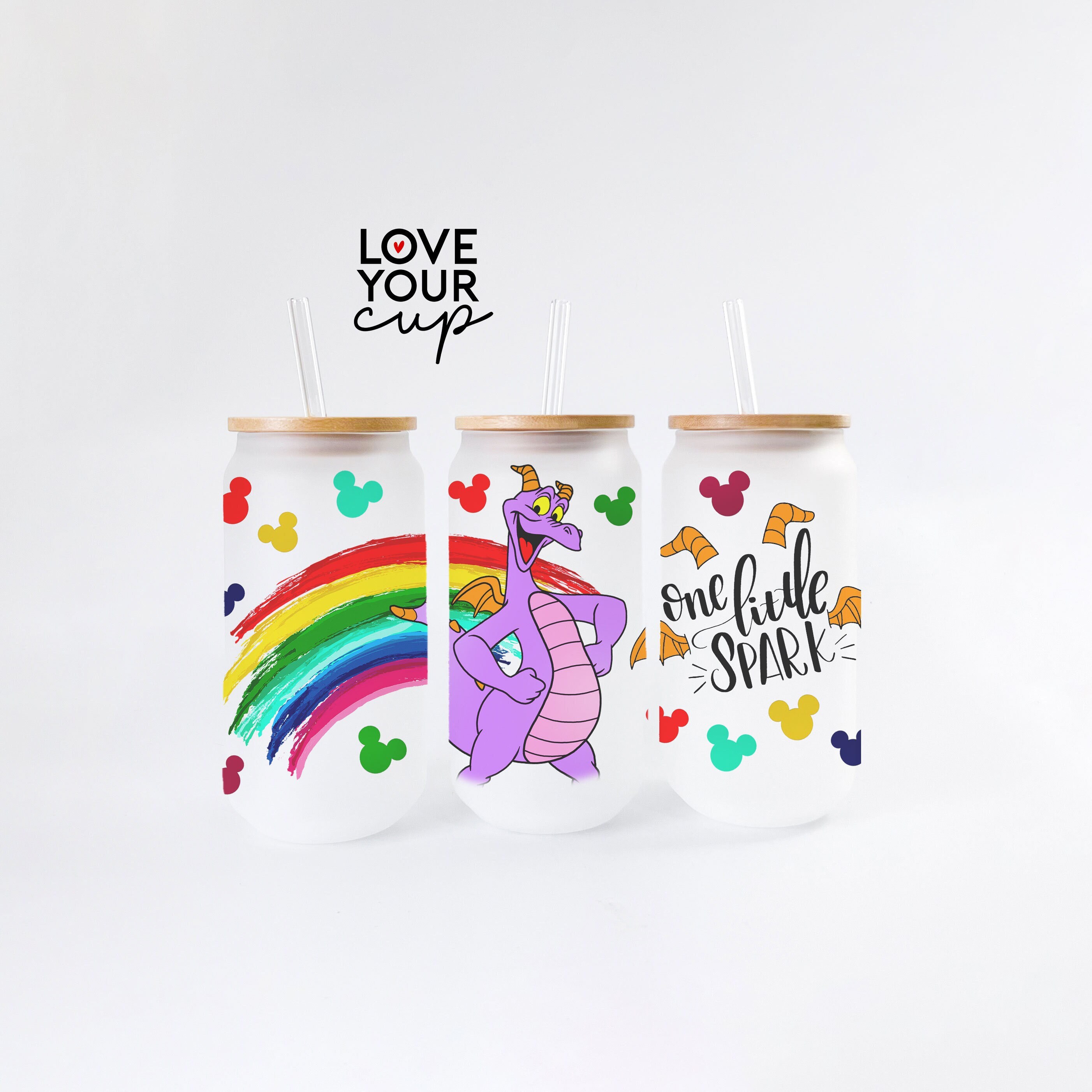 Figment Disney Glass Cup Figment Glass Cup Figment Tumbler Etsy