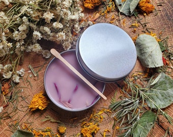 Lavender Orchid Sleep Balm, Stress Relief Calming Balm, 100% Handmade Natural Salve, Herbal Ointment, Purple Beeswax Balm, Aroma Relaxing