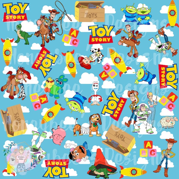 Toy Story Seamless Files Etsy