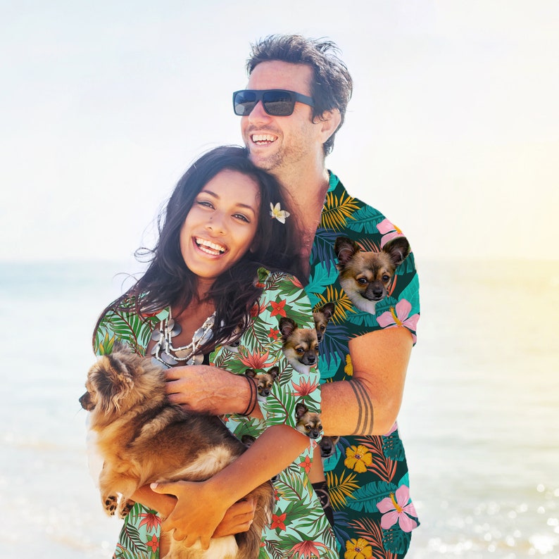 Custom Hawaiian Shirt with Face, Bachelor Party Hawaiian Dog Shirt, Custom Face Shirt Summer Gift image 8