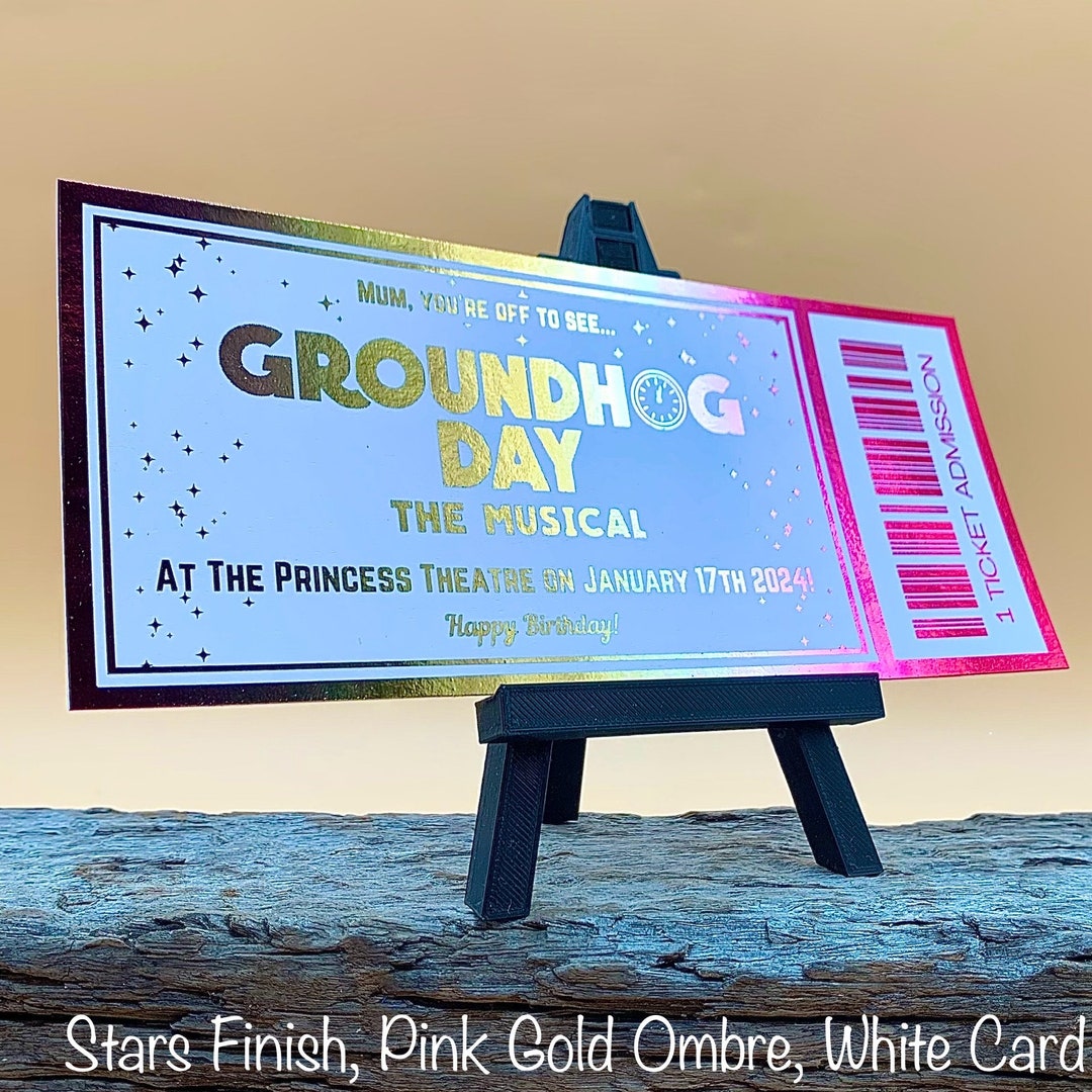Groundhog Day Ticket Souvenir Theatre Ticket Foil Foil Etsy