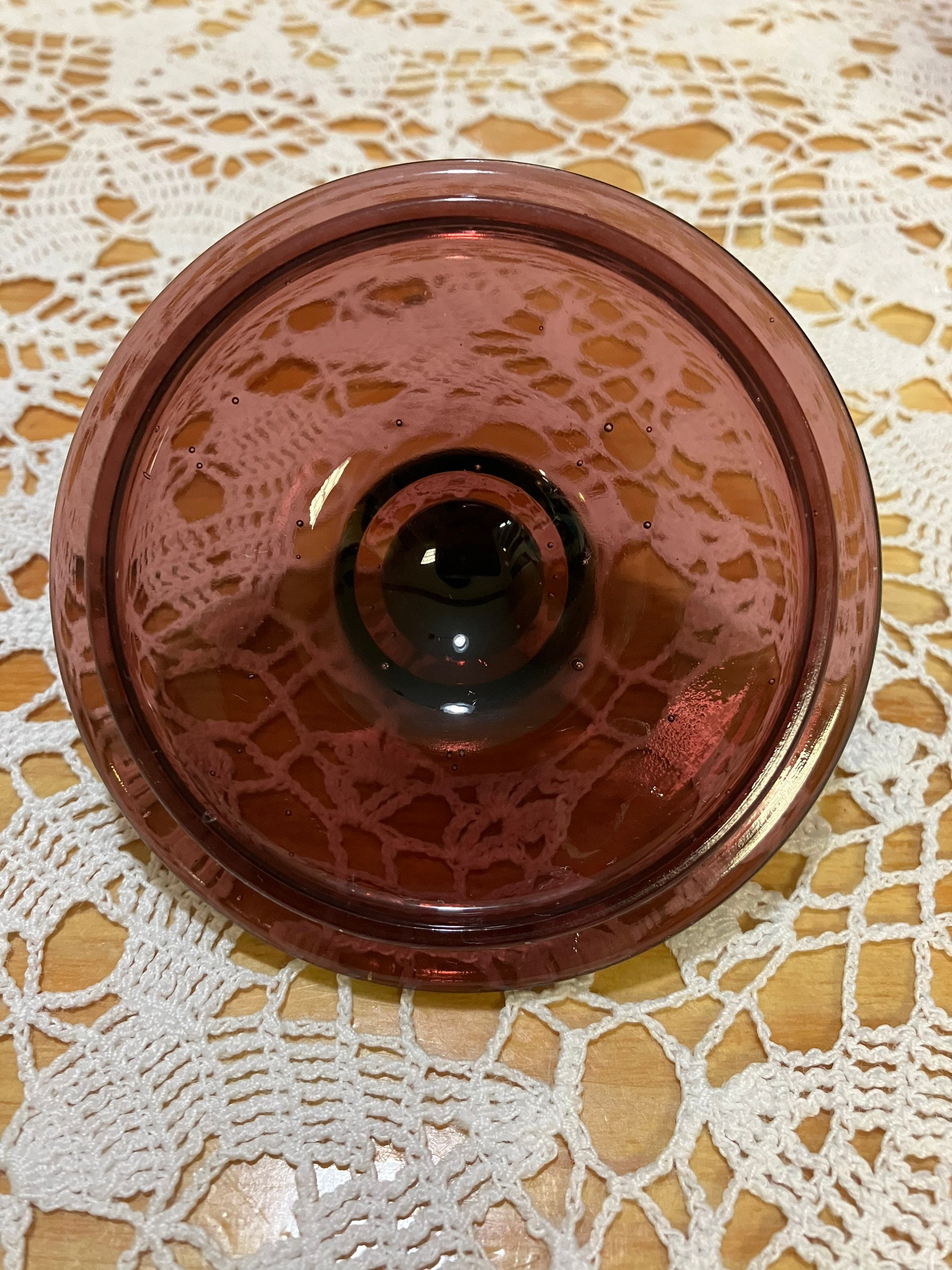 Vintage Amethyst Glass Creamer Pitcher With Lid Etsy