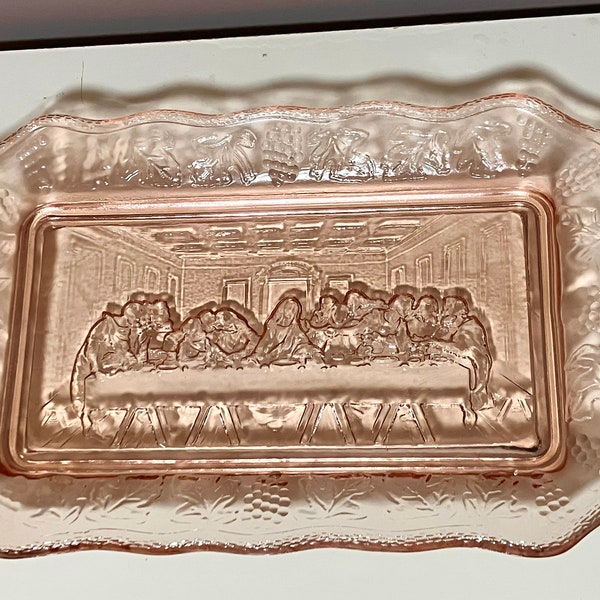 Glass Last Supper Plate Etsy