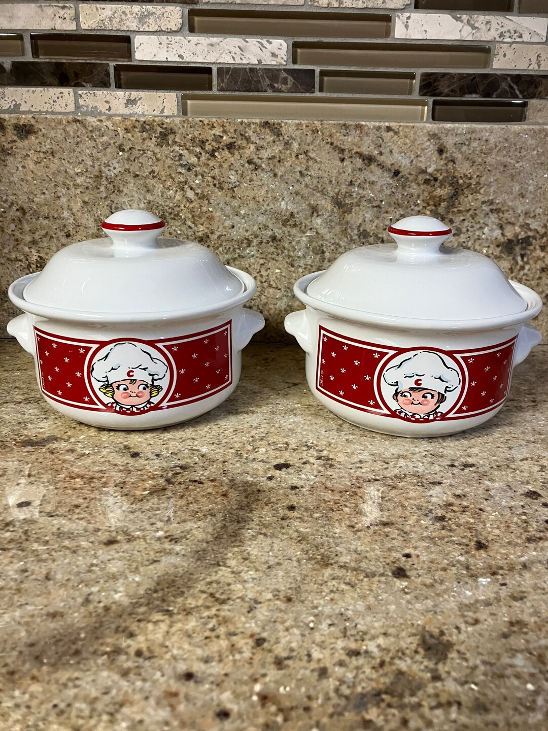 Campbells Soup Bowls With Handles and Lid Vintage Collection Etsy