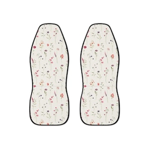 Floral Car Seat Covers: Durable Polyester, Nature-Inspired Decor