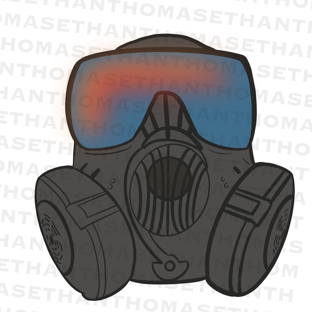 American Military Issue M50 Gas Mask Digital Illustration Etsy