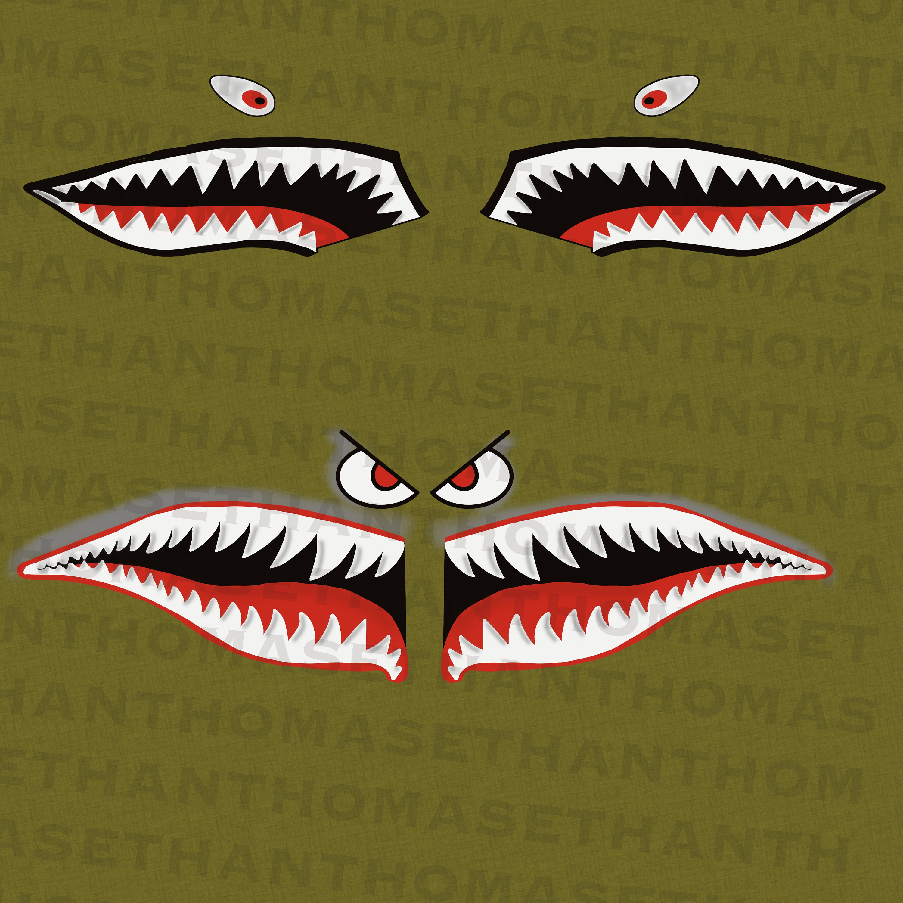 WWII Shark Nose Art - Etsy