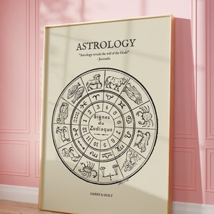 Regalos de astrología, decoración del cartel de astrología, regalo del zodíaco, carta de astrología, signo del zodíaco, impresión de descarga digital, cartel de arte del zodíaco del cáncer