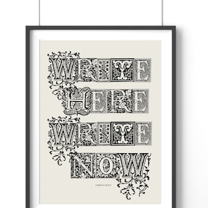 Writers Gift, Writer Posters, Writers Inspiration, Author Gift, Writer Quote Vintage Font, Writer Digital Download Print, Journalist Gift