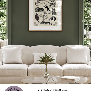 Cat Mom Gifts, Cat Lover Poster, Funny Digital Download, Cat Lady Printable, Kittens Print, Cat Mama Gift Cute Vintage Kitty Poster image 6