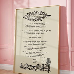 Writers Inspiration Gift for Writer, Aspiring Author Gift, Writer Motivation Wall Art Quote, Vintage Literary Gift Digital Download Poem