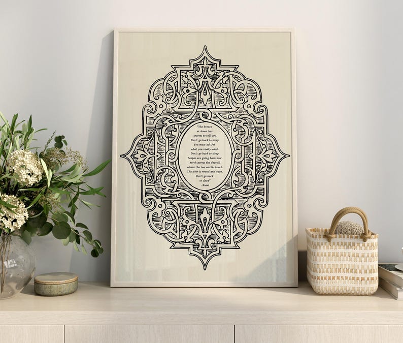 Rumi Art Bundle Set 8 X Prints + BONUS, Rumi Wall Art Quotes, Sufi ...