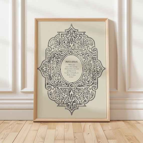 Marcus Aurelius Quote, Digital Download, Philosophy Poster, Stoicism Wall Art Gift, Stoic Print,  Motivational Poster, Ancient Greek Wisdom