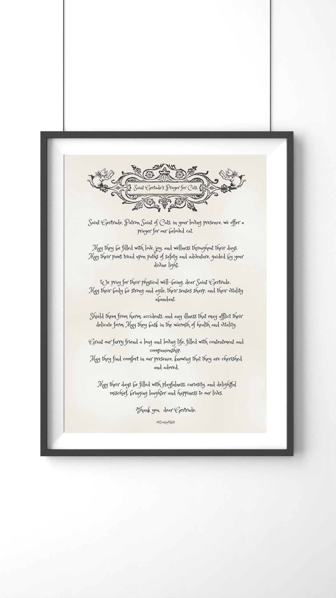 Saint Gertrude of Nivelles Prayer Patron Saint Cats St. - Etsy