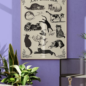 Cat Mom Gifts, Cat Lover Poster, Funny Digital Download, Cat Lady Printable, Kittens Print, Cat Mama Gift Cute Vintage Kitty Poster image 7