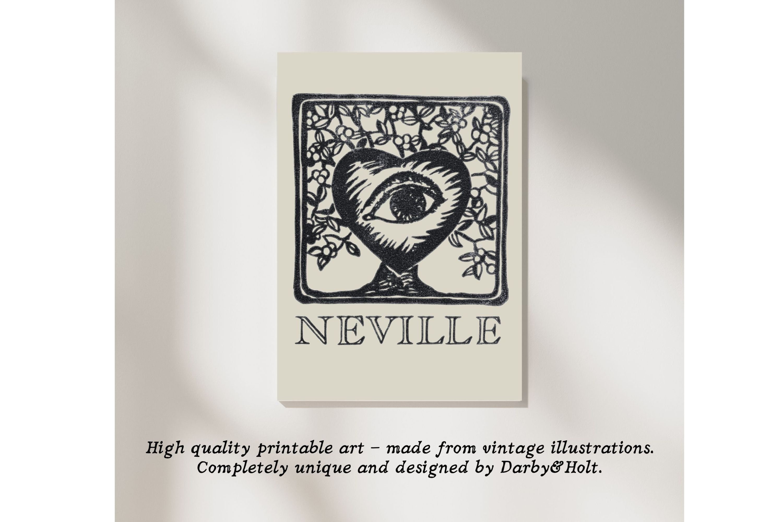 Neville Goddard Poster, Neville Symbol Heart, Law of Attraction print, Secret Manifestation Poster, Mystic Quotes, New Thought Author Gift