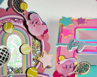 Kirby Tennis Cake Topper: Gamer Birthday Party Decor
