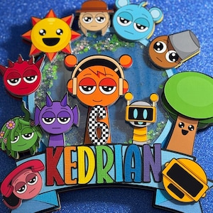 Sprunki Cake Topper | Sprunki Birthday Decoration | Sprunki TV | Sprunki Party | Sprunki Game | Sprunki Toy | Sprinki T-Shirt|Cupcake Topper