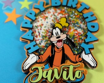 Goofy cake topper, Goofy, Happy Birthday Cake Topper, Disney Goofy Cake Topper,