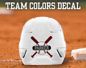 Personalized Baseball Helmet Decal - Softball or Tee Ball - Water Bottle, Bat or Car
