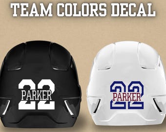Personalized Helmet Decal - Football or Baseball - Water bottle, Bat or Car