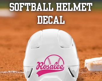Personalized Softball Helmet Decal – Tee Ball - for Water Bottle, Bat or Car