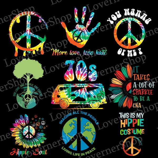 This is my Hippie Costume SVG, Hippie Bundle PNG, Instant Download, Digital Download