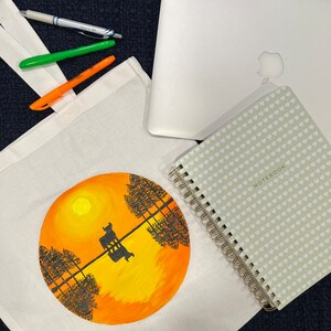 Hand-Painted Tote Bag- Acrylic Paint, Eco Friendly, Organic, 100% Natural Cotton