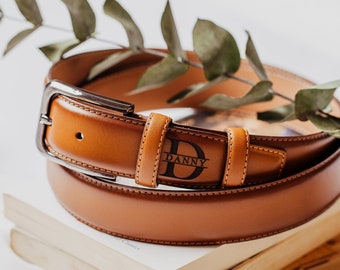 Fathers Day Gifts for Him, Men's Leather Belt, Personalized Belt, Gift For Dad, Engraved Leather Belt, Anniversary Gift for Husband
