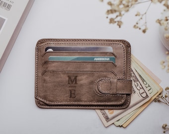 Custom Mens Wallet, Card Holder Wallet, Business Card Holder, Leather Card Holder, Personalized Wallet, Slim Minimalist Wallet, Gift for Dad