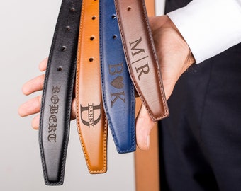 Custom Handmade Belt, Engraved Leather Belt, Grooms Men Gift, Personalized Gift for Boyfriend, Fathers Day Gift for Dad, Gift for Him