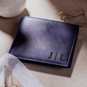 Billetera personalizada para hombre, billetera de cuero para hombre, billetera de cuero personalizada, regalo para hombre, regalo para el día del padre para él, regalo para papá