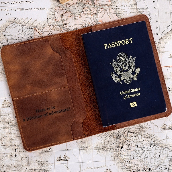 Passport Cover Personalized, Custom Passport Holder, Travel Wallet, Passport Case, Leather Passport Cover, Valentines Gift, Passport Wallet