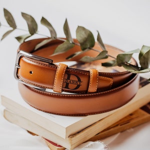 Handmade Leather Belt for Men, Personalized Valentines Gift For Him, Graduation Gift for Him, Personalized Gifts for Husband, Gift for Dad image 4