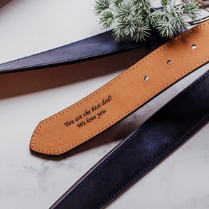 Personalized Leather Belt for Men, Valentines Gift, Custom Genuine Leather Belt, Grooms Men Gift, Jeans Belt, Valentines Gifts for Dad image 8