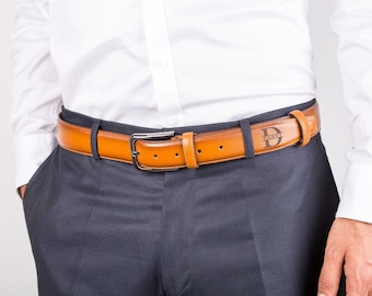 Personalized Gifts For Dad, Leather Belt for Grandfather, Gifts for groomsmen, Custom Handmade Gift for Husband, Men's Belt, Best man gifts