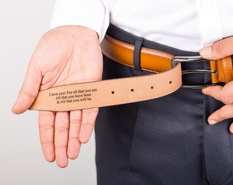 Groomsmen Gifts, Engraved Belt, Personalized Father's Day Gift, Custom Leather Belt for Man, Gifts for Boyfriend, Graduation Gift