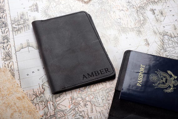 Custom Leather Passport Holder, Personalized Passport Cover, Engraved Passport Holder, Travel Passport Cover, Gifts for Frequent Travelers