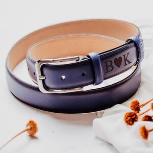 Handmade Leather Belt for Men, Personalized Valentines Gift For Him, Graduation Gift for Him, Personalized Gifts for Husband, Gift for Dad image 5