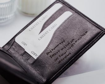 Engraved Mens Wallet, Leather Wallet, Custom Wallet for Men, Personalized Wallet, Slim Wallet, Minimalist Wallet, Fathers Day Gift