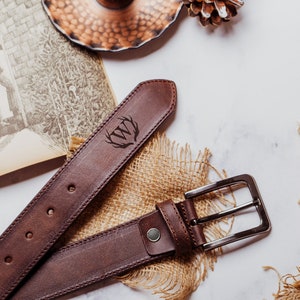 Custom Leather Belt, Custom Engraved Men&#39;s Belt, Anniversary Gift for Husband, Valentines Day Gift for Him, Boyfriend Valentines Gift Ideas