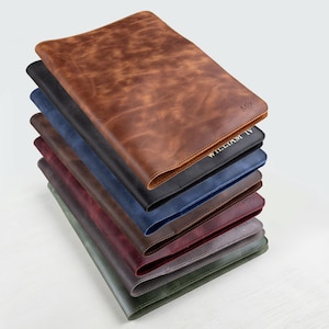 Full Grain Leather Portfolio, Notepad Cover, Personalized Refillable Portfolio, Custom Logo Portfolio, Business Portfolio, Gift for Coworker