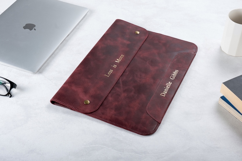 Personalized Leather Sleeve Bag for MacBook Pro 16 Handmade Etsy