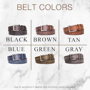 Personalized Genuine Leather Belt, Valentines Gifts for Him, Custom Engraved Mens Belt, Anniversary Gifts for Husband, Bronze Gifts for Men image 10