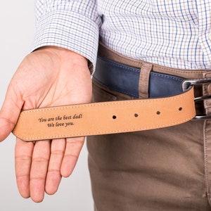 Custom Leather Belt, Custom Engraved Men's Belt, Anniversary Gift for Husband, Valentines Gift for Him, Boyfriend Valentines Gift Ideas image 5