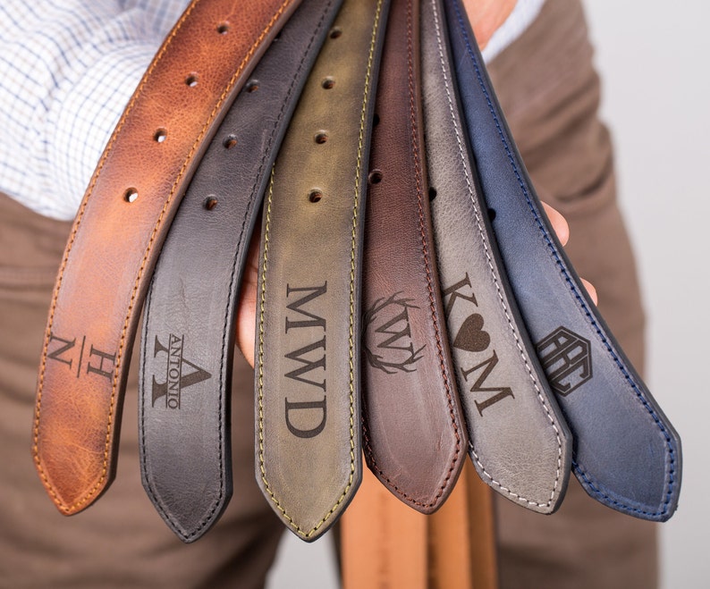 Personalized Secret Message Belt for Him, Custom Leather Belt for Men, Personalized Gift for Husband, 1-year Anniversary Gift for Boyfriend image 10