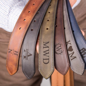 Personalized Handmade Belt for Dad, Valentines Day Gift for Him, Gift for Dad, Custom Leather Belt for Men, Personalized Men&#39;s Belt