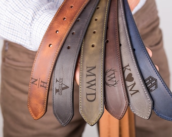 Personalized Handmade Belt for Dad, Fathers Day Gift for Him, Gift for Dad, Custom Leather Belt for Men, Personalized Men's Belt