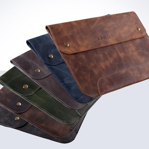 Leather Laptop Sleeve, Custom Laptop Case, Trendy Laptop sleeve for Women/Men, Slim Laptop Sleeve for Travel, Laptop Sleeve for Remote Work