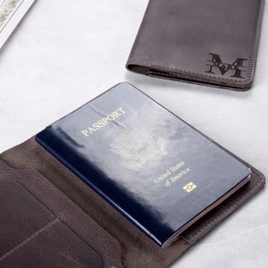 ABYS Genuine Leather Brown Passport Holder - Travel Wallet